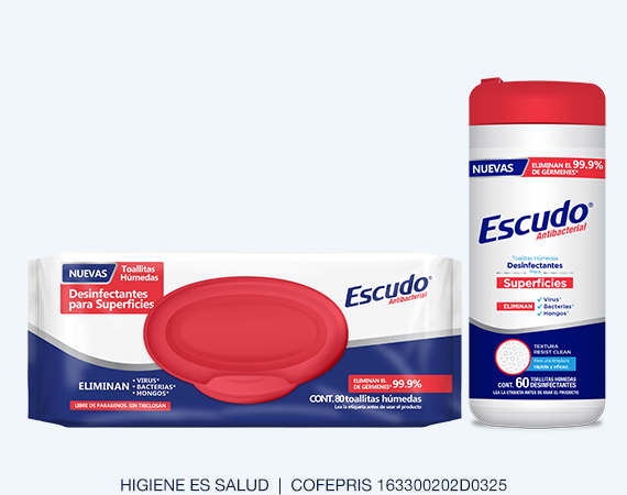 ESCUDO ANTIBACTERIAL TOALLITAS DESINFECTANTES LYSOL VIRUS CORONAVIRUS