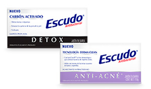 jabon escudo antibacterial anti acne granitos